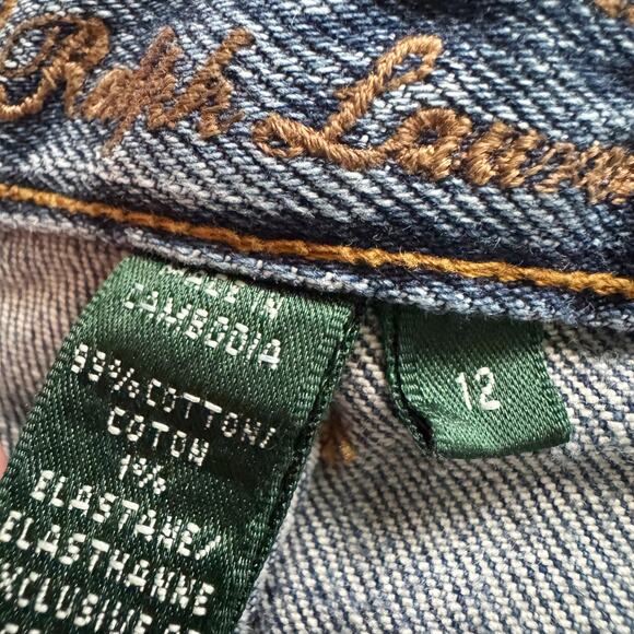 Lauren Ralph Lauren Jeans Women's 12 Blue Straight leg High rise Preppy Classic - Picture 5 of 13